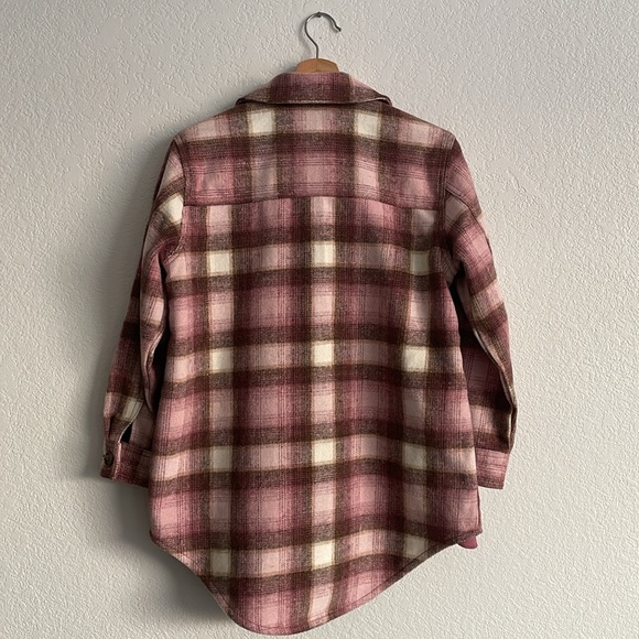 Old Navy Oversized Pink Plaid Jacket XSP - Picture 6 of 6